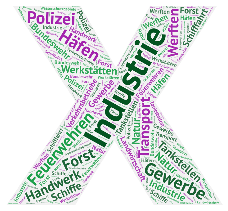 X-Oil Ölbindemittel für Industrie und Gewerbe, Oldtimer, Werften, Schiffe, Forst, Bundeswehr, Polizei